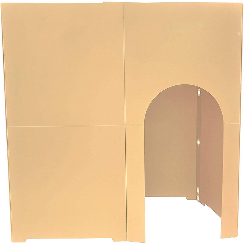 タチバナ産業 Koshitsu-Dana (コシツダナ) 個室 パーテーション 間仕切り テレワーク リモートワーク 在宅勤務 避難所 プライバシースペース 会社 オフィス 飛沫 置くだけ 軽量 日本製 プラダン ベージュ