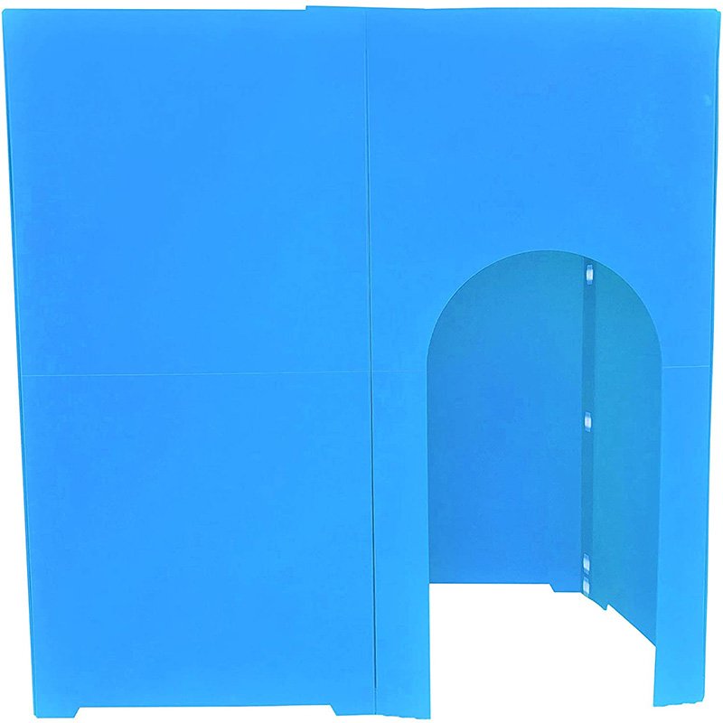 タチバナ産業 Koshitsu-Dana (コシツダナ) 個室 パーテーション 間仕切り テレワーク リモートワーク 在宅勤務 避難所 プライバシースペース 会社 オフィス 飛沫 置くだけ 軽量 日本製 プラダン ライトブルー