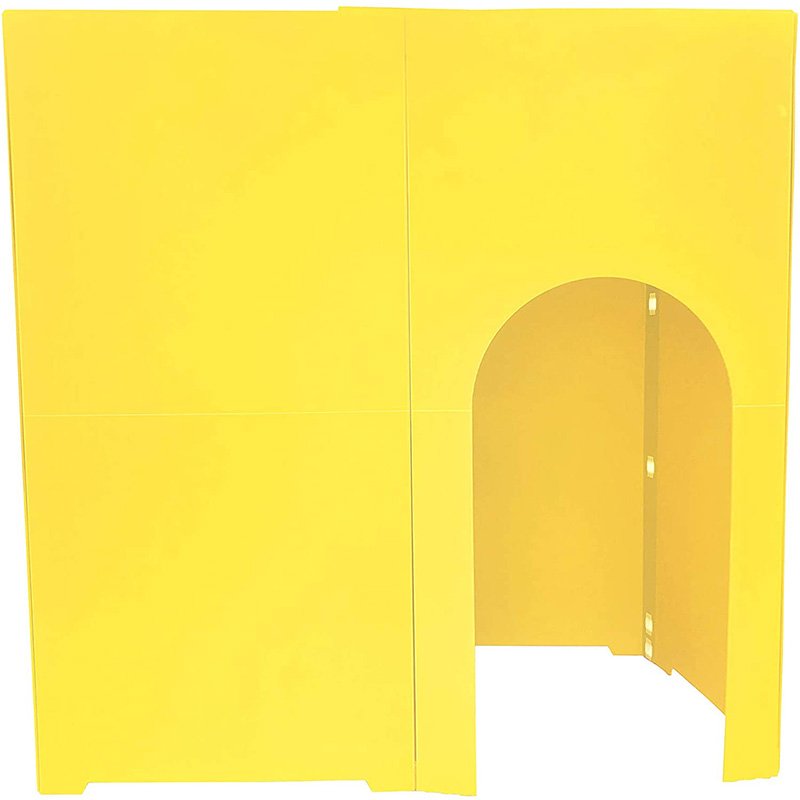 タチバナ産業 Koshitsu-Dana (コシツダナ) 個室 パーテーション 間仕切り テレワーク リモートワーク 在宅勤務 避難所 プライバシースペース 会社 オフィス 飛沫 置くだけ 軽量 日本製 プラダン イエロー