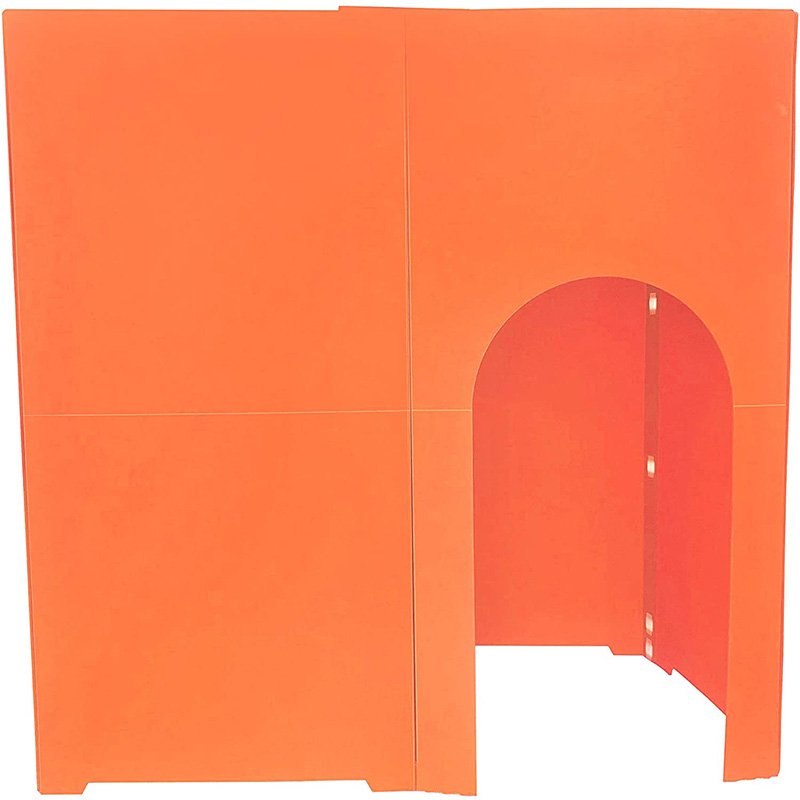 タチバナ産業 Koshitsu-Dana (コシツダナ) 個室 パーテーション 間仕切り テレワーク リモートワーク 在宅勤務 避難所 プライバシースペース 会社 オフィス 飛沫 置くだけ 軽量 日本製 プラダン オレンジ