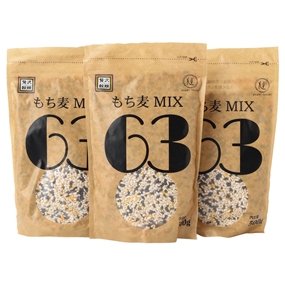 贅沢穀類 もち麦MIX63 500g×3個入セット [ギフト包装] キヌア もち麦 黒米 きびもち 栄養 食品 健康 簡単 ダイエット ギフトプレゼント 高級 手土産 ご挨拶