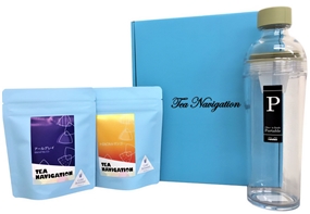 TEA NAVIGATION 紅茶ギフトセット 水出し アイスティー [HARIO(ハリオ)] ギフト包装済 フィルターインボトル ポータブル スモーキーグリーン 400mlセット 2種 アールグレイ トロピカルマンゴー 各5包×2袋入